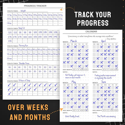 Hardcover Fitness Journal Workout Planner