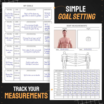 Hardcover Fitness Journal Workout Planner